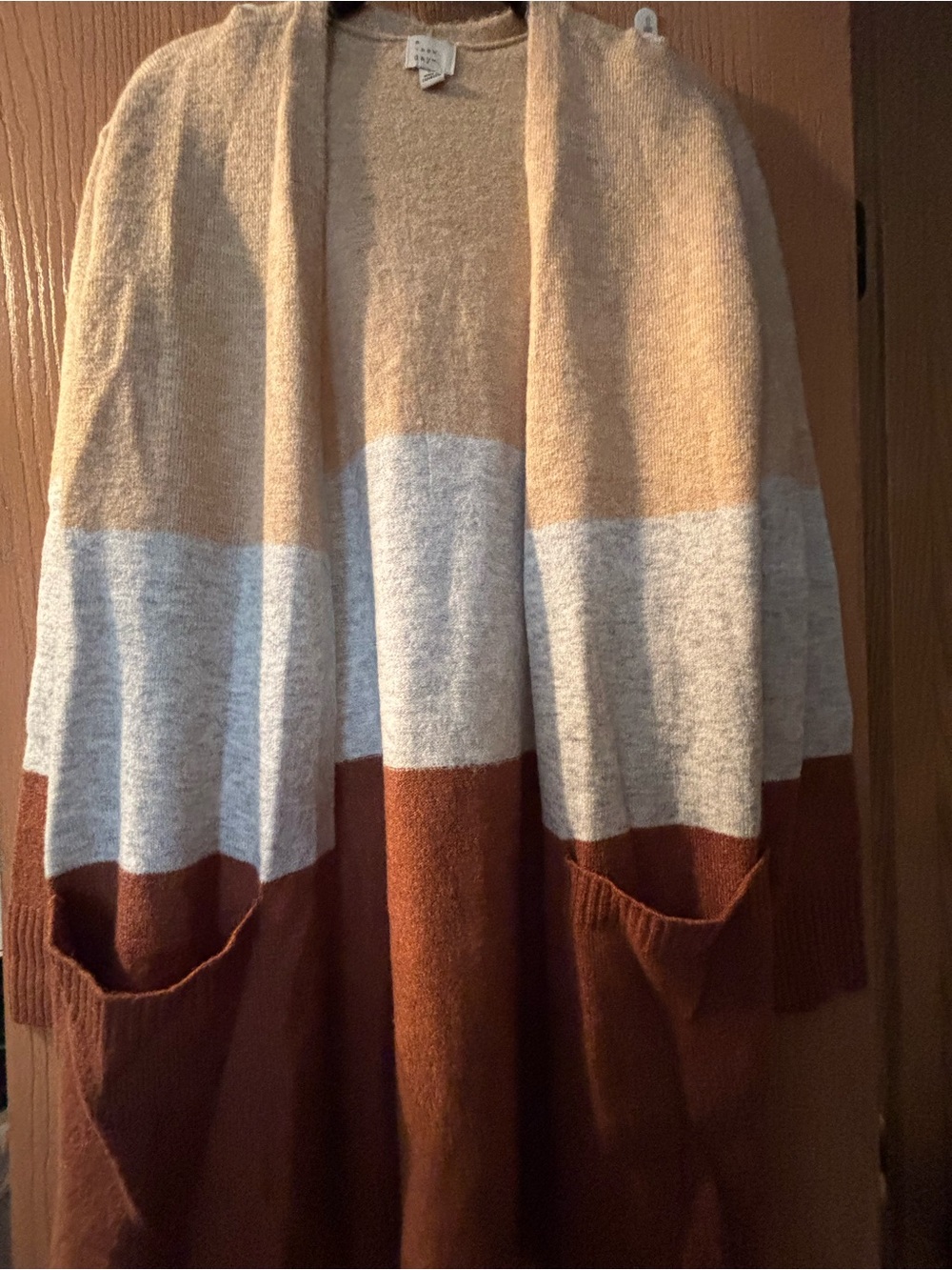 A New Day Colorblock Open-Front Pocket Cardigan